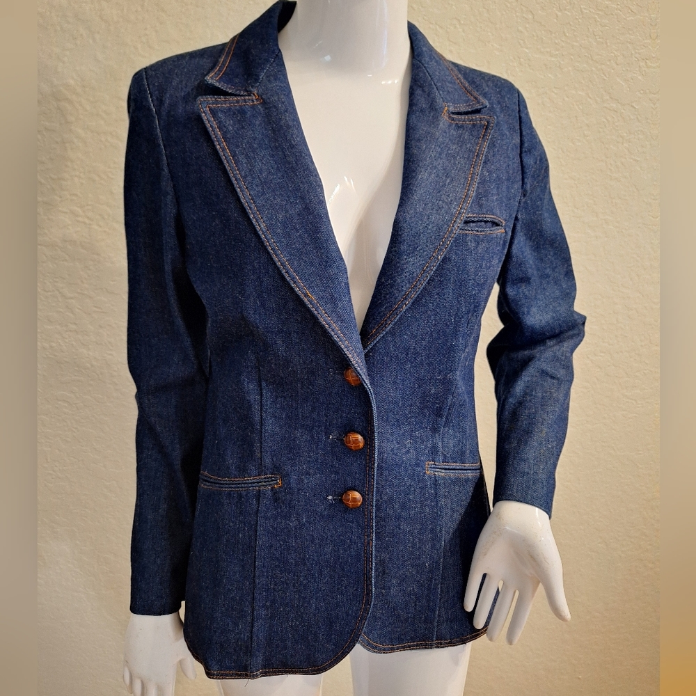 Whip O Will 100% Cotton Denim Blazer